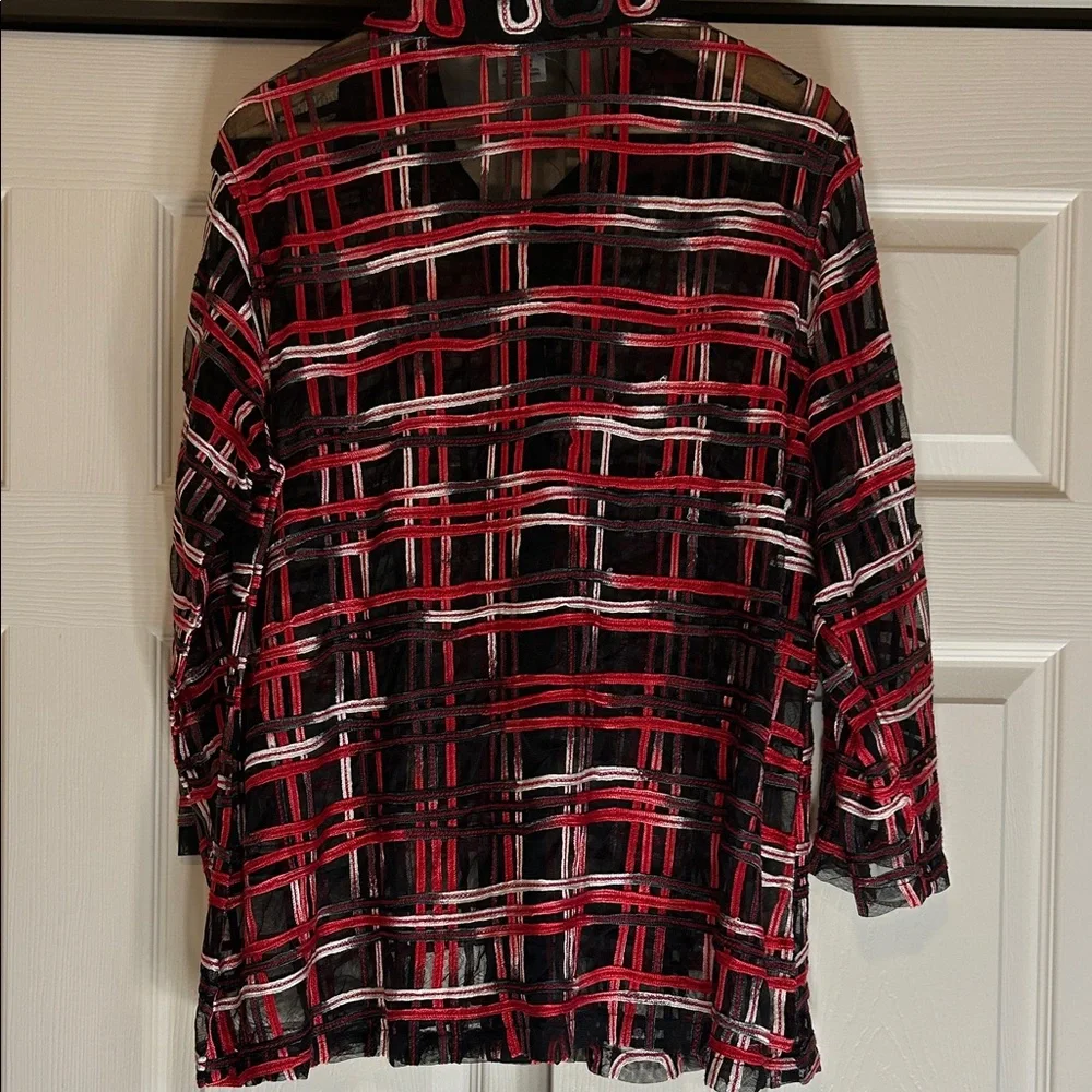 Parsley & Sage Sheer Women's Button-Front Jacket XL - Picture 3 of 7